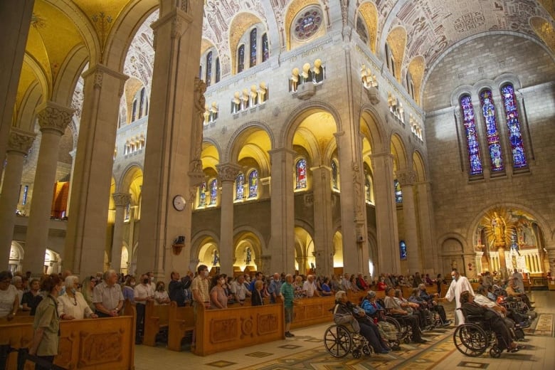 A mass in a large church.