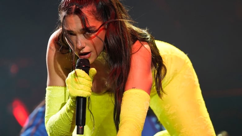 Dua Lipa performs at the United Center on Wednesday, March 9, 2022, in Chicago.