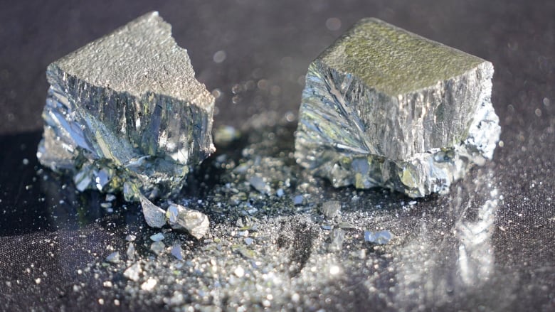 Refined tellurium is shown at the Rio Tinto Kennecott refinery Wednesday, May 11, 2022, in Magna, Utah. The Utah copper mining company will begin manufacturing the rare mineral used in solar panels that used to be discarded along with the other mine tailings.