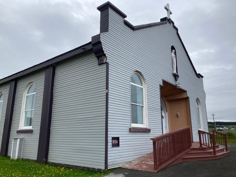 A white church.