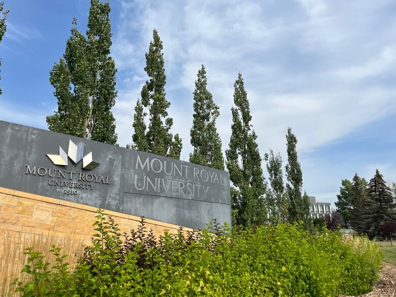 Mount Royal University sign