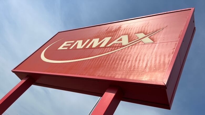 A close-up shot of a board with the Enmax sign.