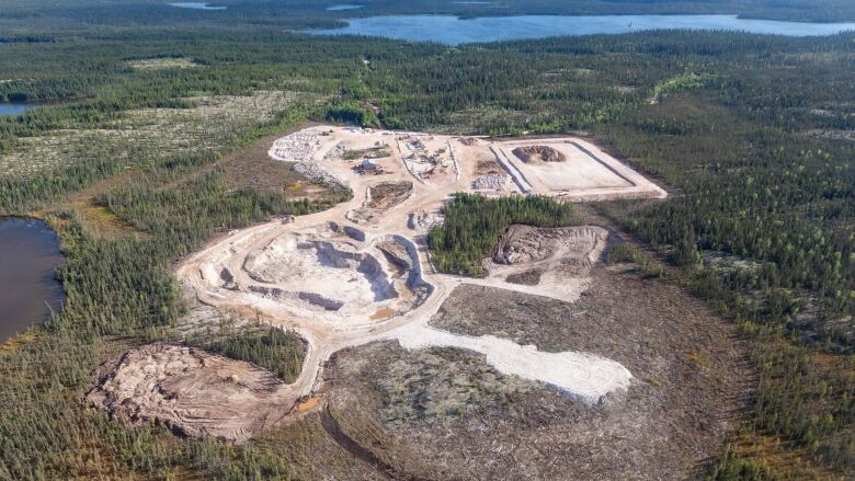 aerial view of a mine