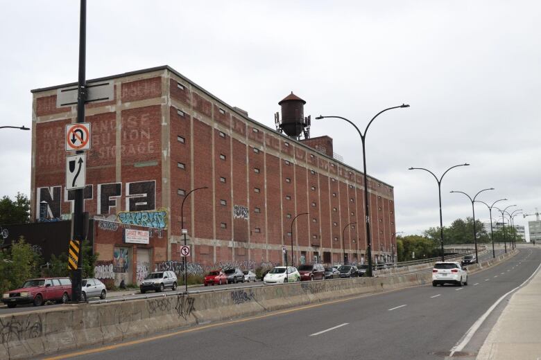 Van Horne warehouse by the highway