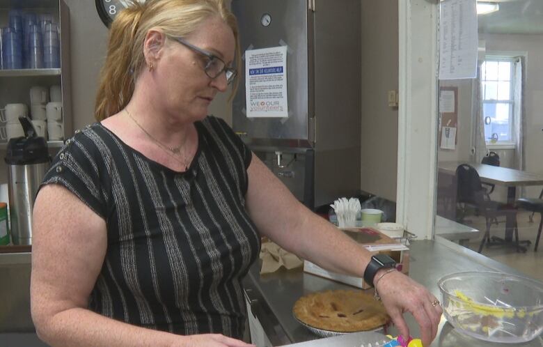 Lorraine Goley in the kitchen