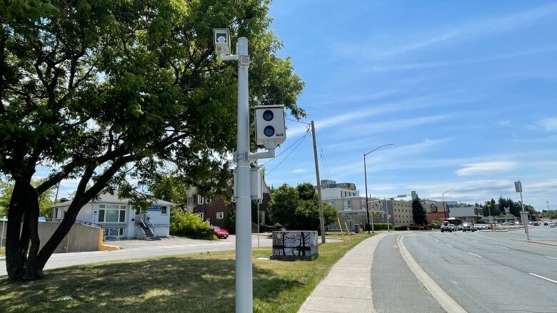 A red light camera.