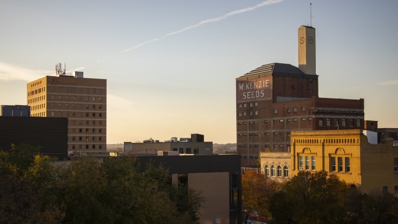 A city landscape in downtown brandon.