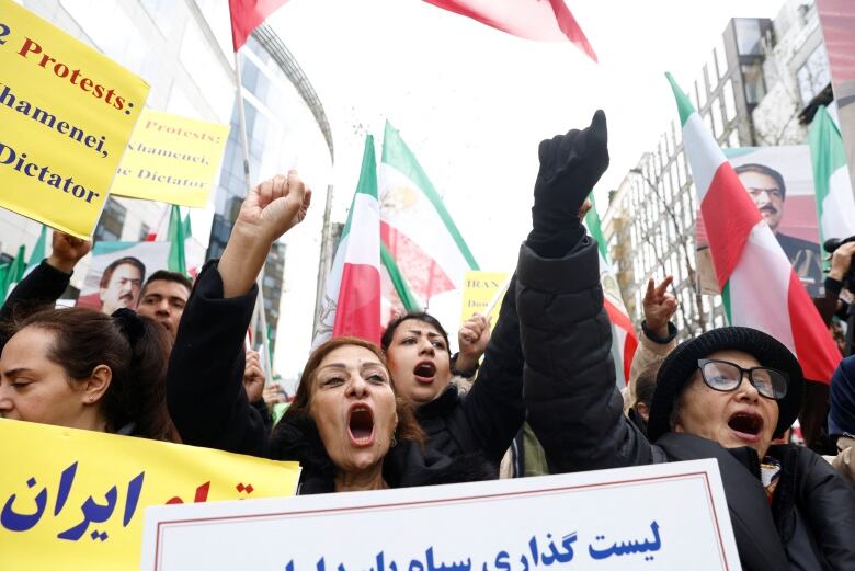 Women protests in the streets of Brussels