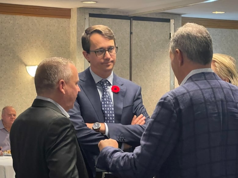 Ontario Labour Minister Monte McNaughton at the Ramada Inn in London, Ont. on Nov. 4, 2022. 