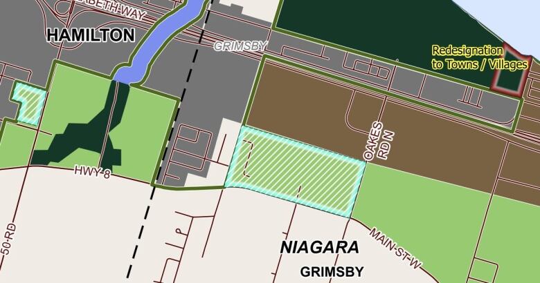 A map showing proposed Greenbelt removal.