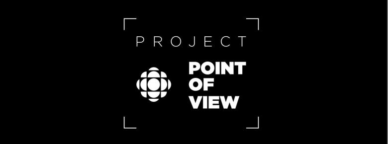 black and white logo for project POV by CBC