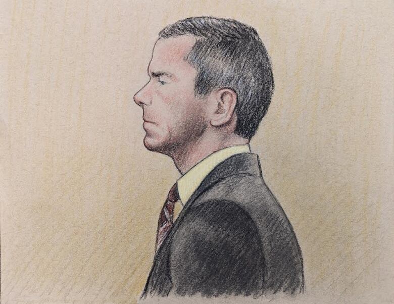 A court sketch of Dann 