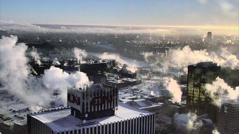 The city skyline of Edmonton.