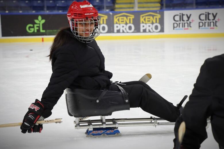 Nidhi Behl says she first saw sledge hockey on TV during the paralympics earlier this year and knew right away she would like to try it.