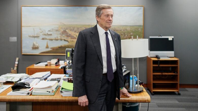 Toronto Mayor John Tory stands in his office at city hall.