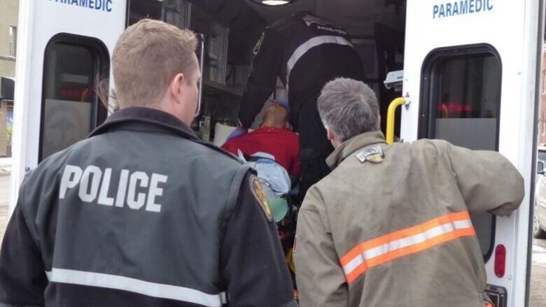 Man in ambulance