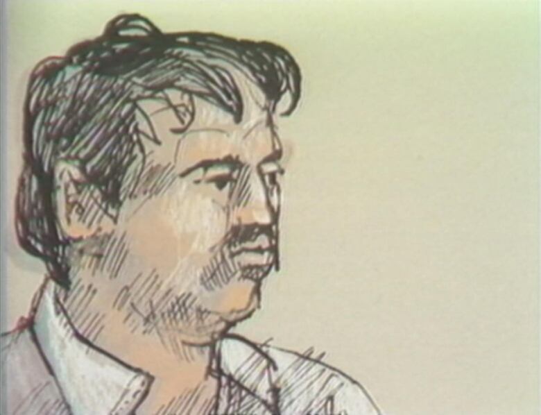 Steven Leclair is pictured in a court sketch from his murder trial.