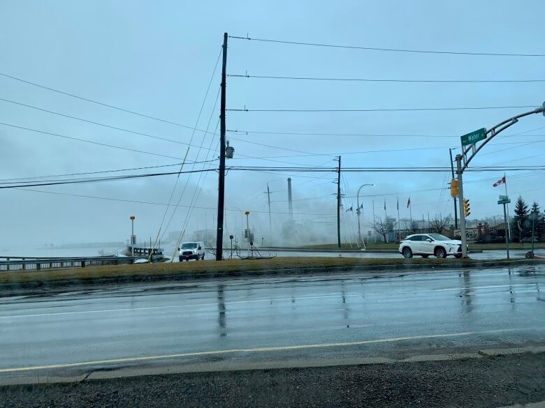 Smoke at Charlottetown Event Grounds.