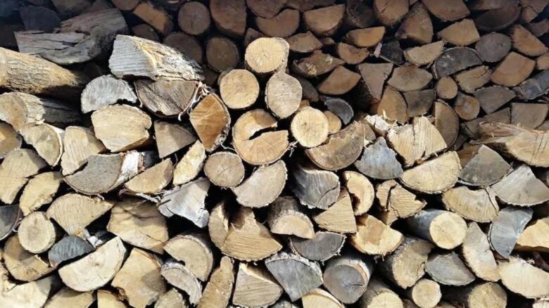 A pile of firewood.