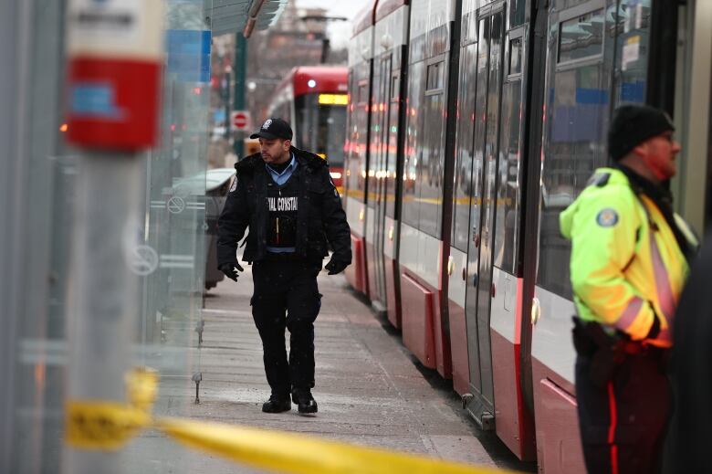 A woman in her 20s has been stabbed multiple times on a Toronto streetcar on Tuesday, Jan. 24, 2023. A suspect was arrested and the victim taken to hospital with what police say are life altering injuries.