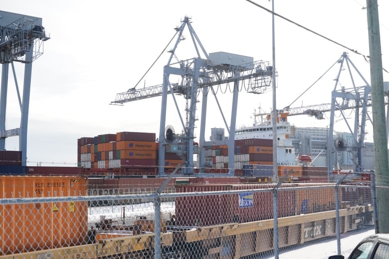 Containers at the port 