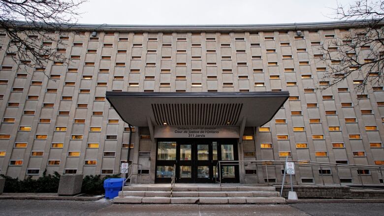 The exterior of the Ontario Court of Justice at 311 Jarvis St., in Toronto, is pictured on Jan. 24, 2023.