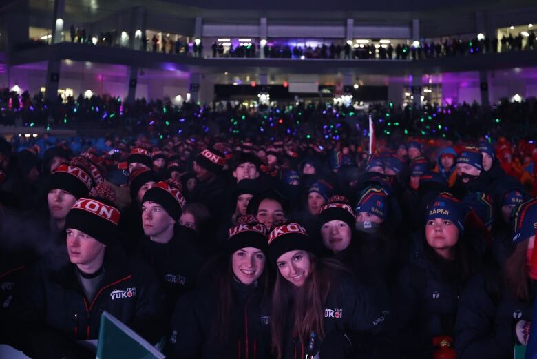 Athletes from Yukon are at the MacDonald Island Park in Fort McMurray, Alta., for the Arctic Winter Games opening ceremony.