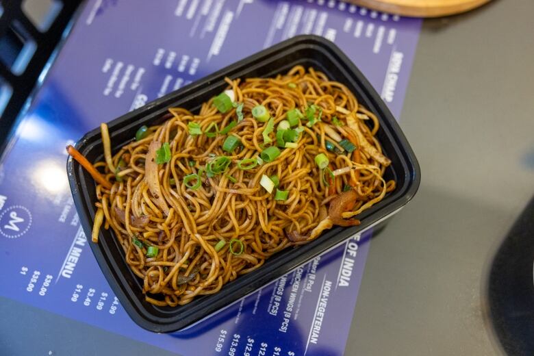 A dish of Vegetarian chowmein at Momozone.