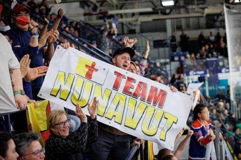 Fans in the stands.