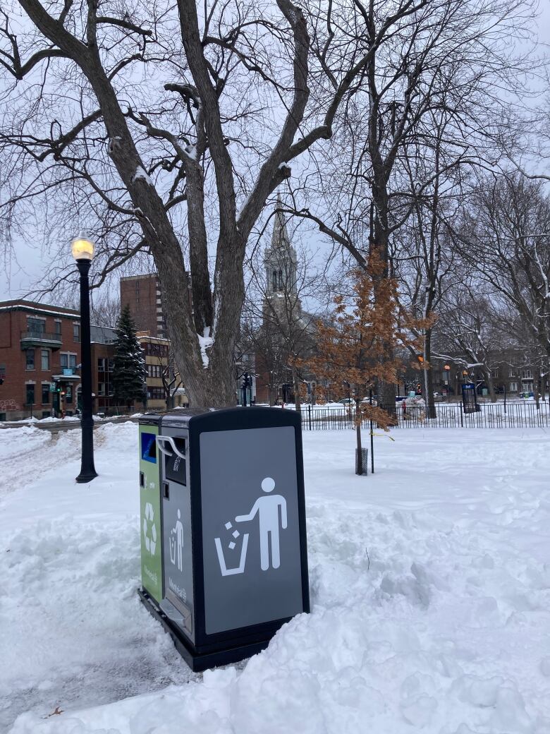 Montreal and other municipalities are already using solar-powered smart waste receptacles, like this was made by Bigbelly.