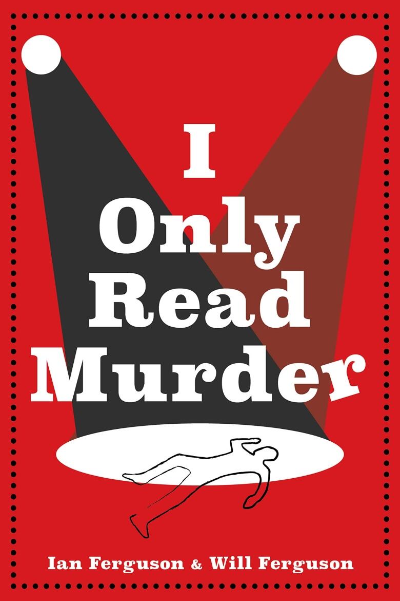 A red book cover with a black and white illustration of a crime scene.