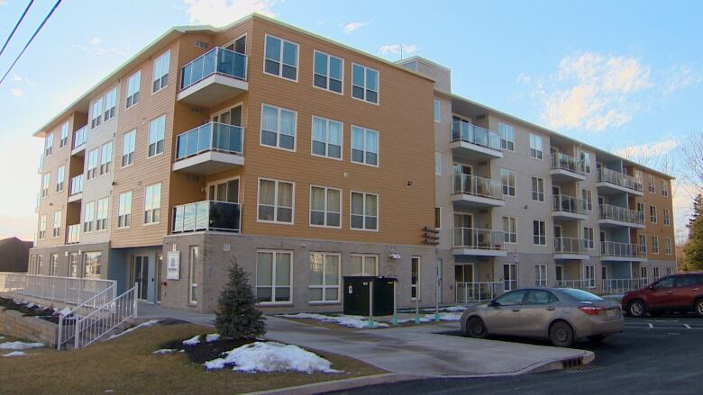 A new apartment building is shown