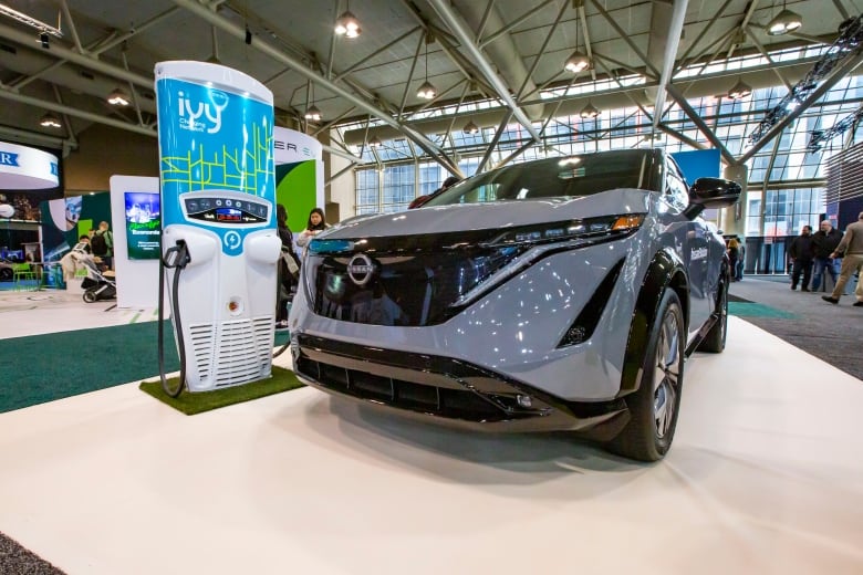 Ivy Charging Network's station at the 2023 Canadian International AutoShow.