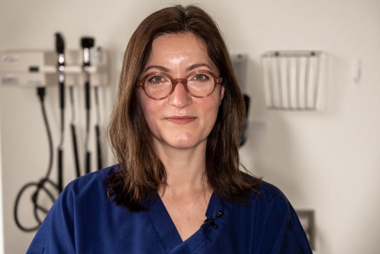 Photo of Doctor Danielle Martin in an examining room at Women's College Hospital.