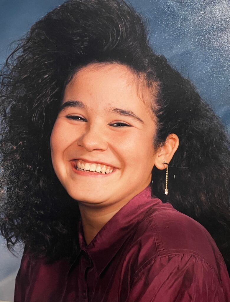 Teenager with big hair