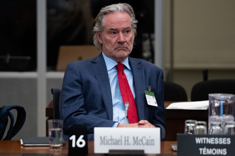 Michael H. McCain, Executive Chair of the Board and CEO of Maple Leaf Foods Inc. appears at a House committee investigating food price inflation.