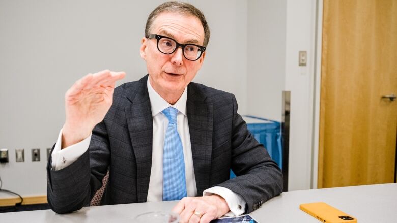 Bank of Canada governor Tiff Macklem gestures at a recent public appearance.