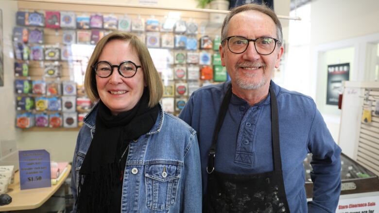 Peter Sawchyn and Kendra Walker, owners of Sawchyn Guitars in Regina, Saskatchewan. 