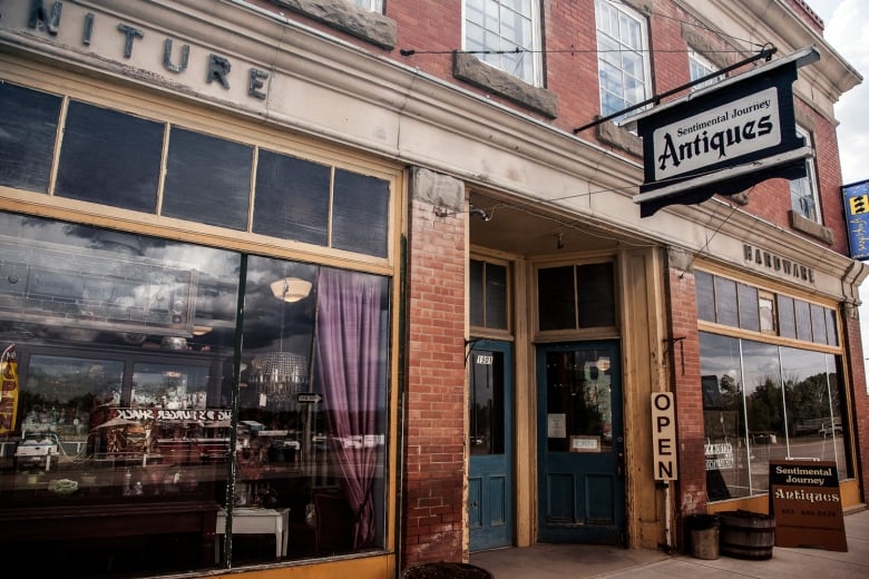 The exterior of the Sentimental Journey antique shop in Nanton.