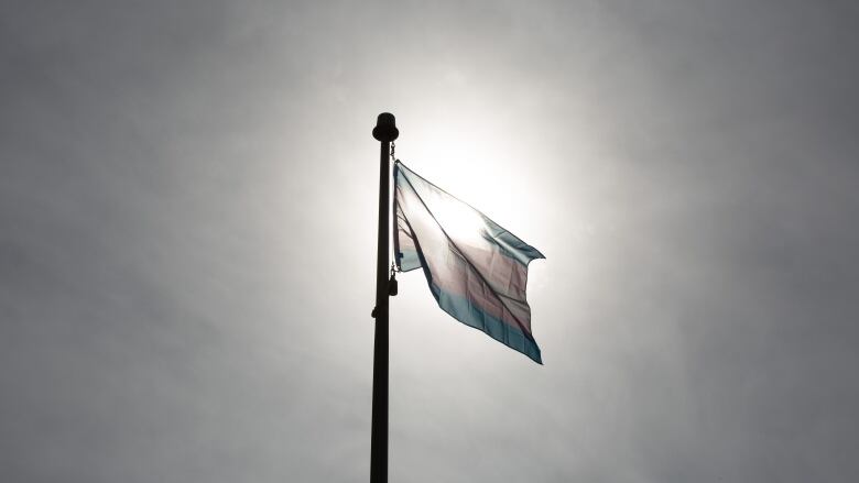 A Trans pride flag raising at the Municipal Building Plaza in Calgary, AB to commemorate International Transgender Day of Visibility on March 31, 2022. 