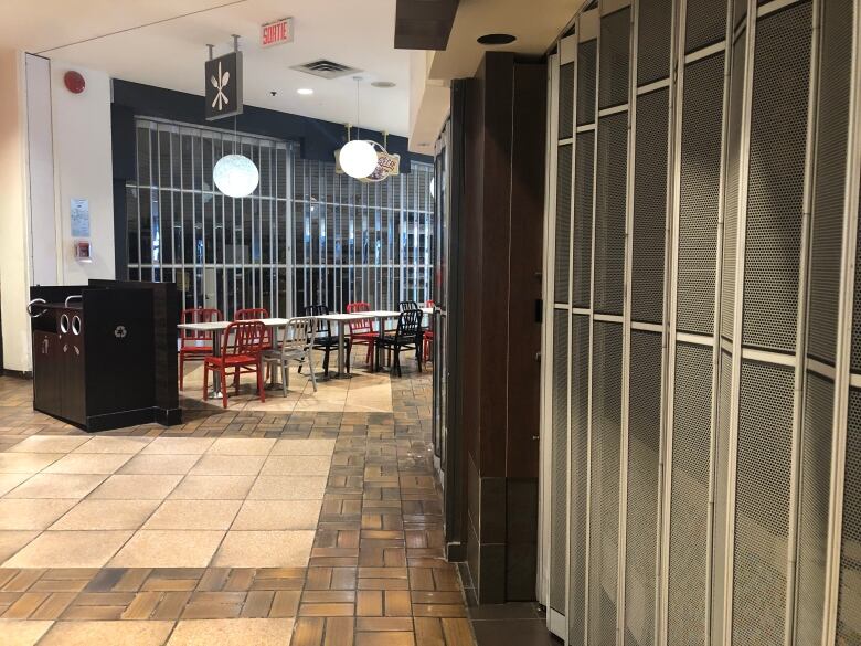 shuttered food court