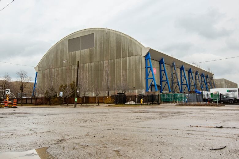 Exterior shot of Pinewood Toronto Studios.