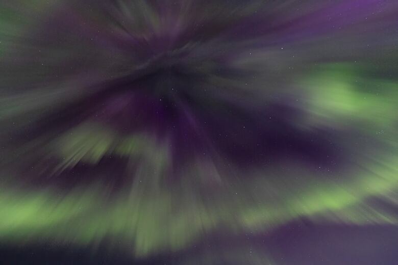 The sky filled with northern lights. 