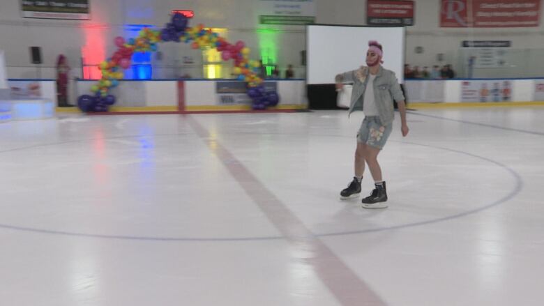 A performer skating on ice