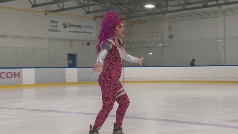 A performer skating on ice