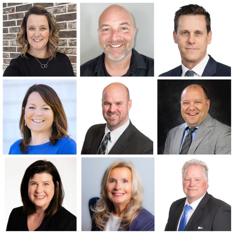 Newly elected MLAs, top row, left to right: Jenn Redmond, Robin Croucher, Rob Lantz. Middle row: Jill Burridge, Tyler DesRoches, Gilles Arsenault. Bottom row: Susie Dillon, Barb Ramsay, Hilton MacLennan.