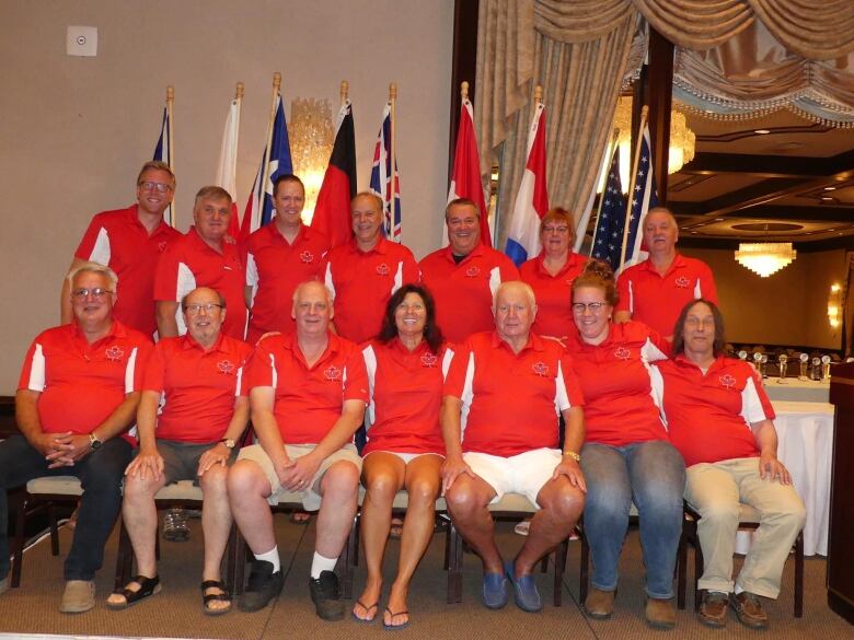 A group shot of Team Canada at the skat world championship.