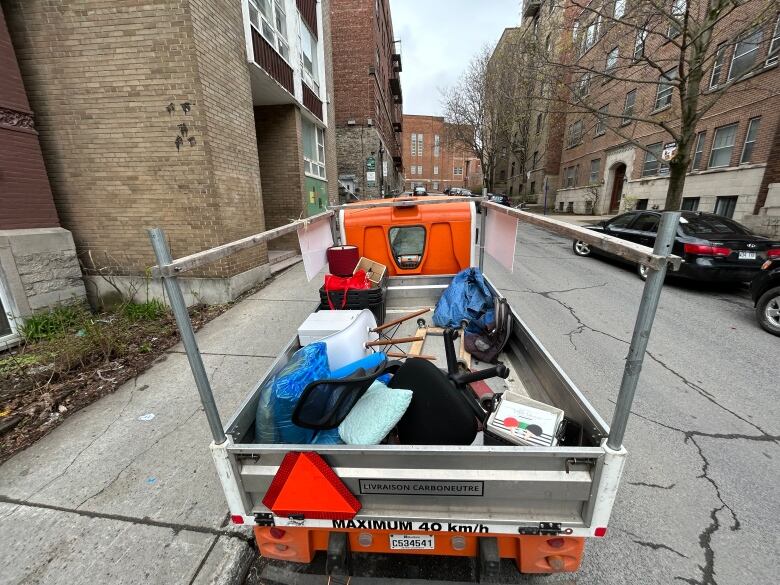 Truck full of stuff. 