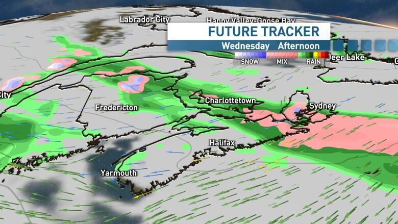 There's a chance of wet flurries for parts of the region on Wednesday. 