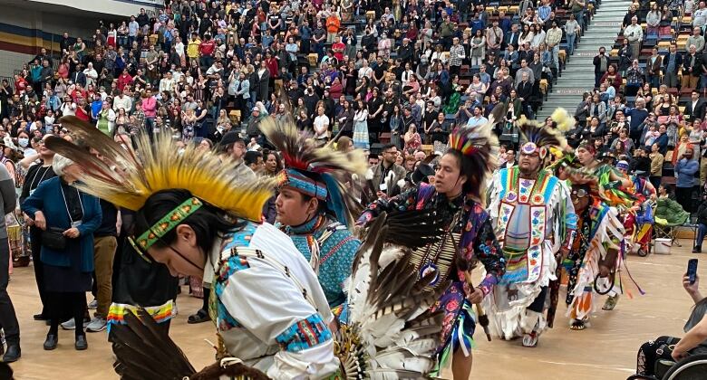 A powwow is pictured.